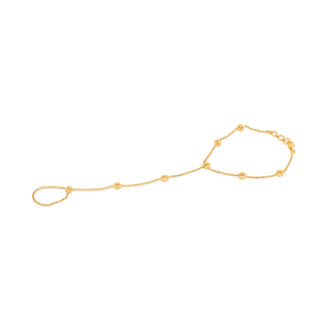 22ct Sunrise Gold Rosette Hand Chain Bracelet