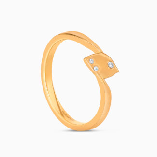 22ct Sunrise Gold Lotus Petal Diamond Ring