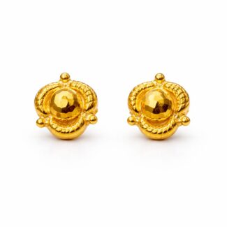 22ct Gold Granule Floral Stud Earrings 22ct Gold Granule Floral Stud Earrings
