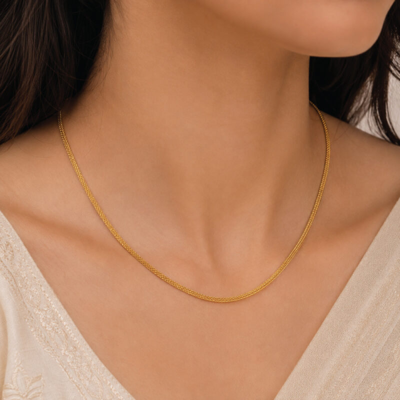 22ct Gold Flat Pattern Chain | 16 Inches 22ct Gold Flat Pattern Chain | 16 Inches