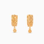 22ct Gold Rosettes Creole Hoop Earrings