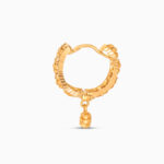 22ct Gold Rosettes Creole Hoop Earrings