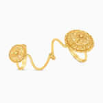 Rosettes 22ct Gold Floral Twin Ring