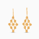 22ct Sunrise Gold Rosettes Lattice Drop Earrings