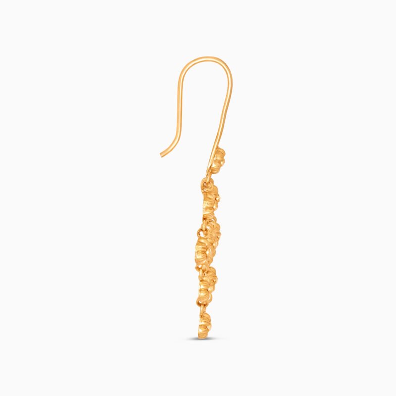 22ct Sunrise Gold Rosettes Lattice Drop Earrings