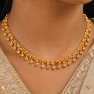 22ct Sunrise Gold Rosette Cascade Necklace | 16 Inches 22ct Sunrise Gold Rosette Cascade Necklace | 16 Inches