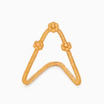 22ct Sunrise Gold Rosettes Chevron Adjustable Ring
