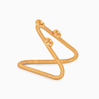 22ct Sunrise Gold Rosettes Chevron Adjustable Ring