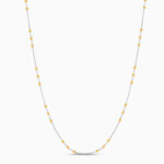 سلسلة صندوقية مطلية بالروديوم ذهب عيار 22 قيراط مع خرز - 18 بوصة سلسلة صندوقية مطلية بالروديوم ذهب عيار 22 قيراط مع خرز - 18 بوصة