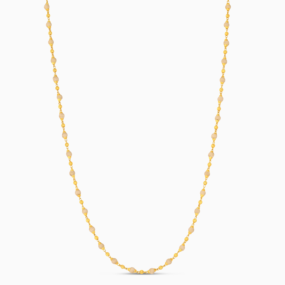 سلسال تولسي مالا ذهبي تقليدي من الذهب عيار 22 قيراط سلسال تولسي مالا ذهبي تقليدي من الذهب عيار 22 قيراط