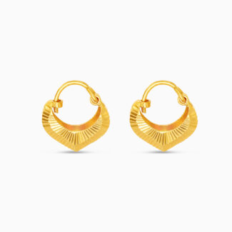 22ct Gold Arabesque Hoop Earrings