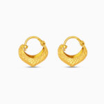 22ct Gold Texturierte Korb-Ohrringe