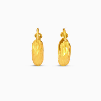 22ct Gold Geometric Hoop Earrings