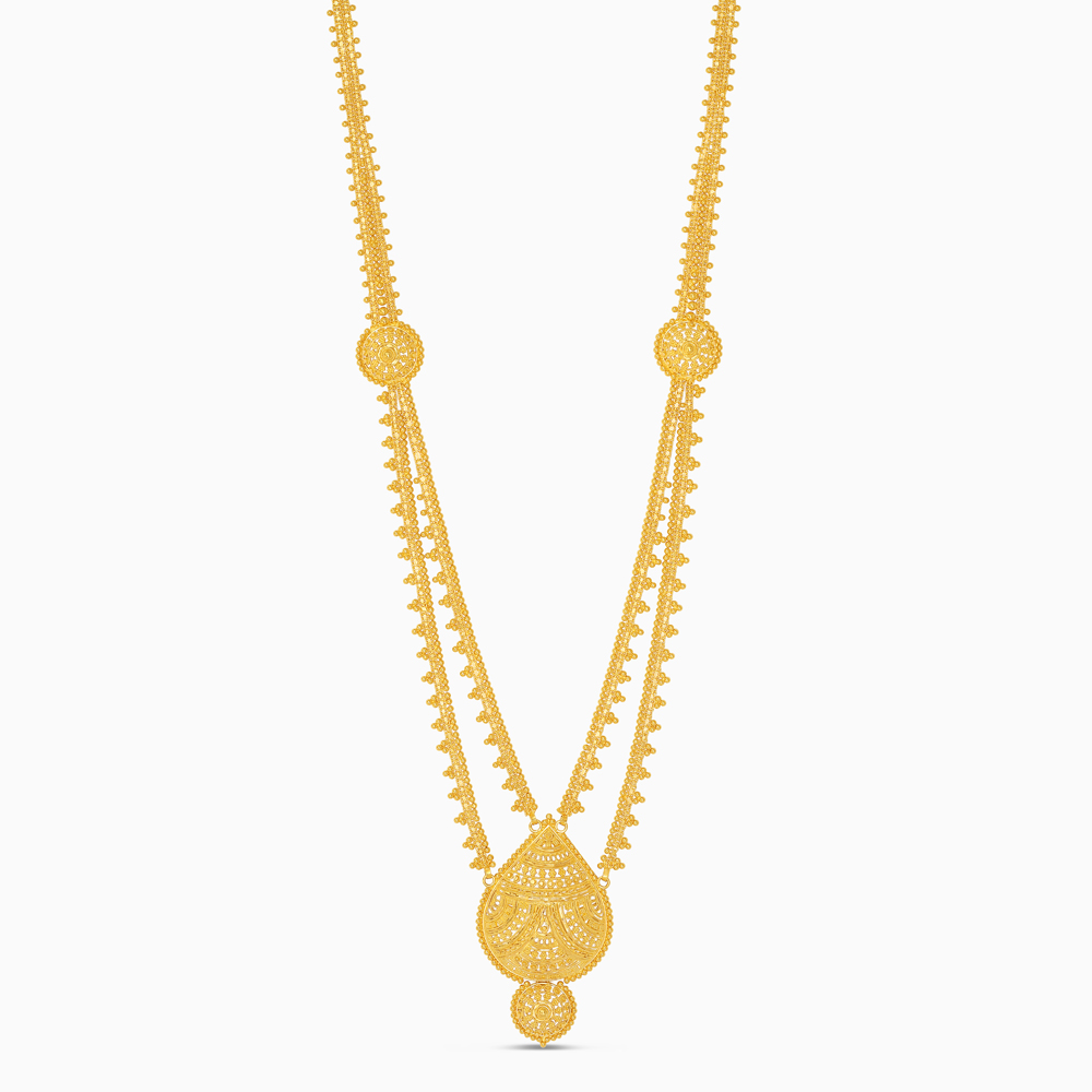 سلسال راني هار الطويل من الذهب عيار 22 قيراط سلسال راني هار الطويل من الذهب عيار 22 قيراط