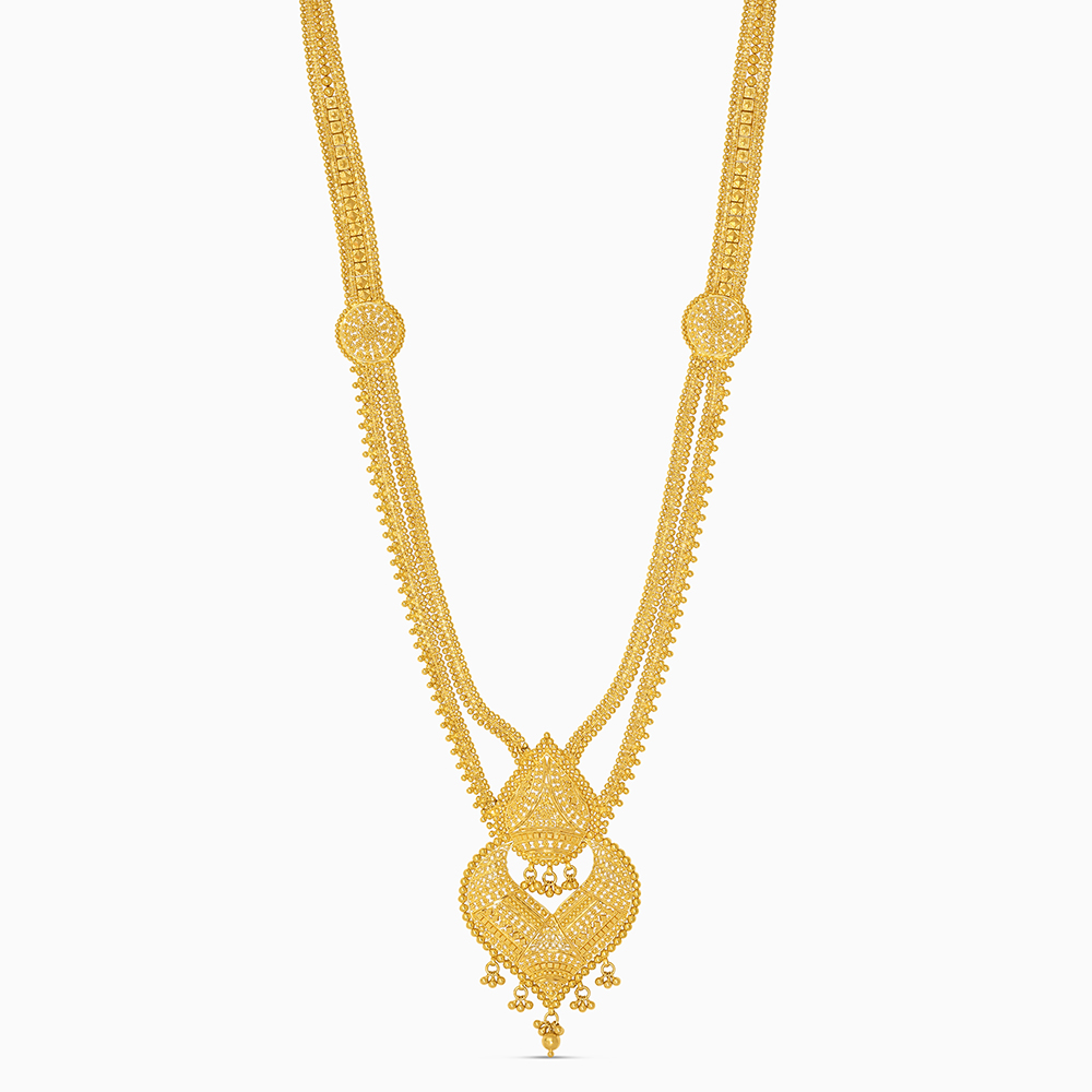 قلادة عروس من الذهب عيار 22 قيراطاً | سلسال الزفاف قلادة عروس من الذهب عيار 22 قيراطاً | سلسال الزفاف