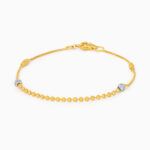 سوار ارتداء يومي من الذهب عيار 22 قيراط مع خرزة روديوم سوار ارتداء يومي من الذهب عيار 22 قيراط مع خرزة روديوم