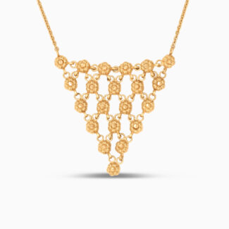 22ct Sunrise Gold Triangle Rosette Necklace
