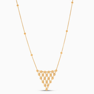22ct Sunrise Gold Triangle Rosette Necklace