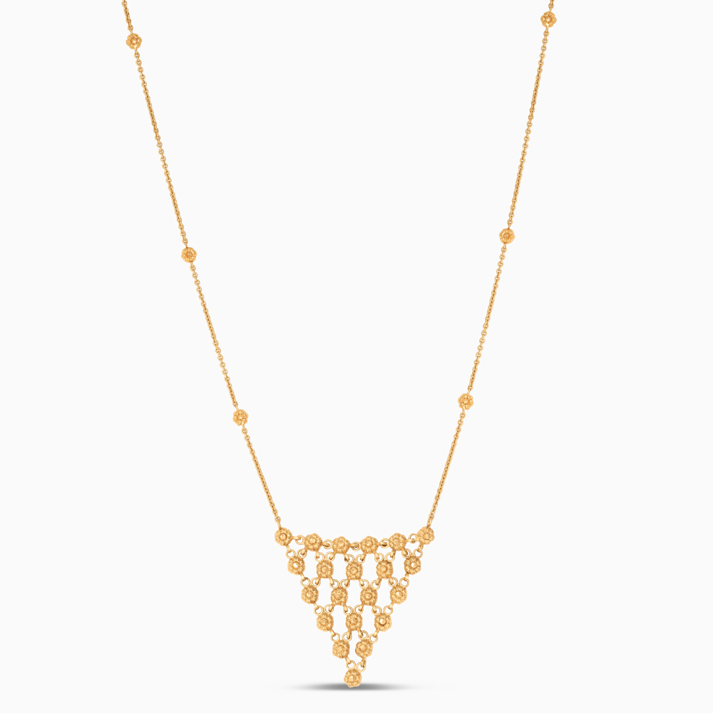 سلسال وردة مثلثة من الذهب عيار 22 قيراط ذهب شروق الشمس 22 قيراط سلسال وردة مثلثة من الذهب عيار 22 قيراط ذهب شروق الشمس 22 قيراط