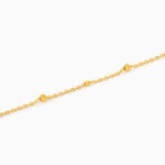 22ct Gold Bead Bracelet with Slash Texture
