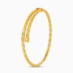 22ct Gold Twisted Textured Baby Bangle | Adjustable