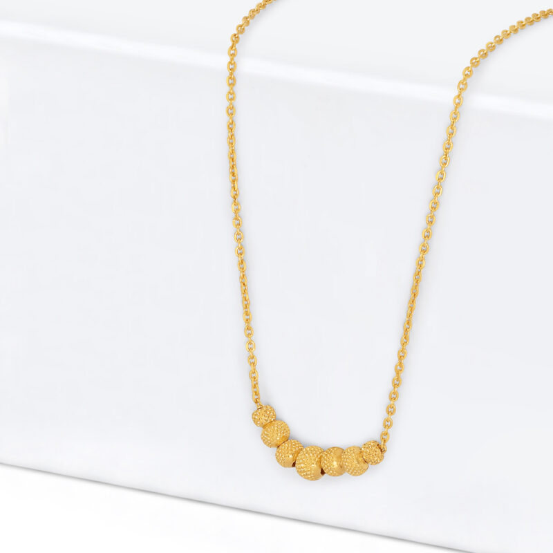 سلسال الخرز الذهبي الكلاسيكي عيار 22 قيراط 22 قيراط سلسال الخرز الذهبي الكلاسيكي عيار 22 قيراط 22 قيراط