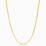 سلسلة مسطحة بنمط ذهبي عيار 22 قيراط | 18 بوصة سلسلة مسطحة بنمط ذهبي عيار 22 قيراط | 18 بوصة