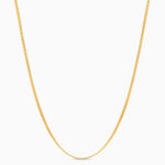 سلسلة كلاسيكية مسطحة من الذهب الأصفر عيار 22 قيراط | 16 بوصة سلسلة كلاسيكية مسطحة من الذهب الأصفر عيار 22 قيراط | 16 بوصة