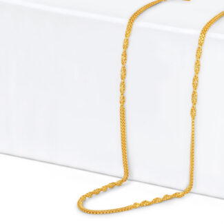 22ct Yellow Gold Box Spiral Chain | 16 Inch 22ct Yellow Gold Box Spiral Chain | 16 Inch