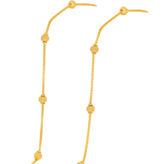 22ct Gold Textured Bead Chain Mala 22ct Gold Textured Bead Chain Mala
