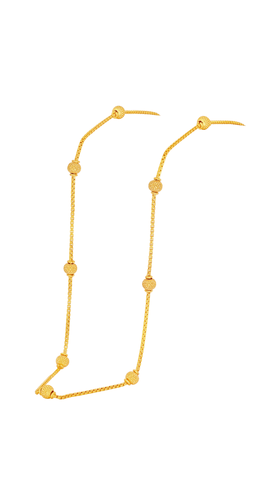 22 Ayar Altın Dokulu Boncuk Zincir Mala 22 Ayar Altın Dokulu Boncuk Zincir Mala