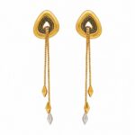 22ct Gold Triangle Tassel Earrings