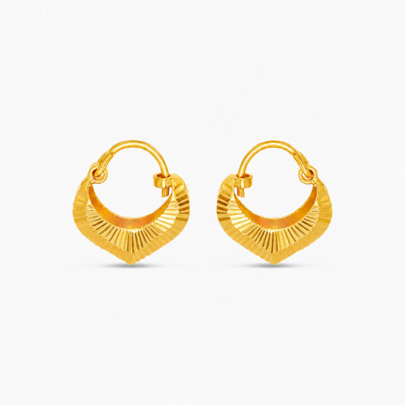 22ct Gold Arabesque Basket Hoop Earrings 22ct Gold Arabesque Basket Hoop Earrings