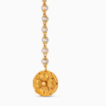 22ct Sunrise Gold Rosette Pearl Maang Tikka