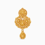 22ct Sunrise Gold Rosette Drop Anhänger