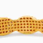 22ct Sunrise Gold Rosette Wave Design Bangle
