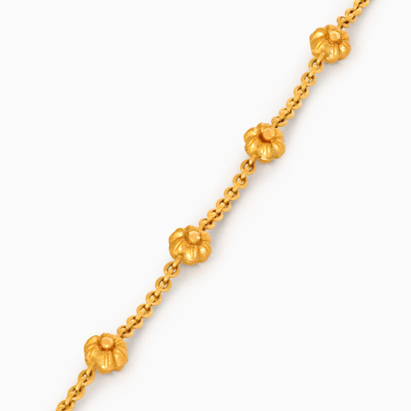 22ct Sunrise Gold Rosette Baby Bracelet