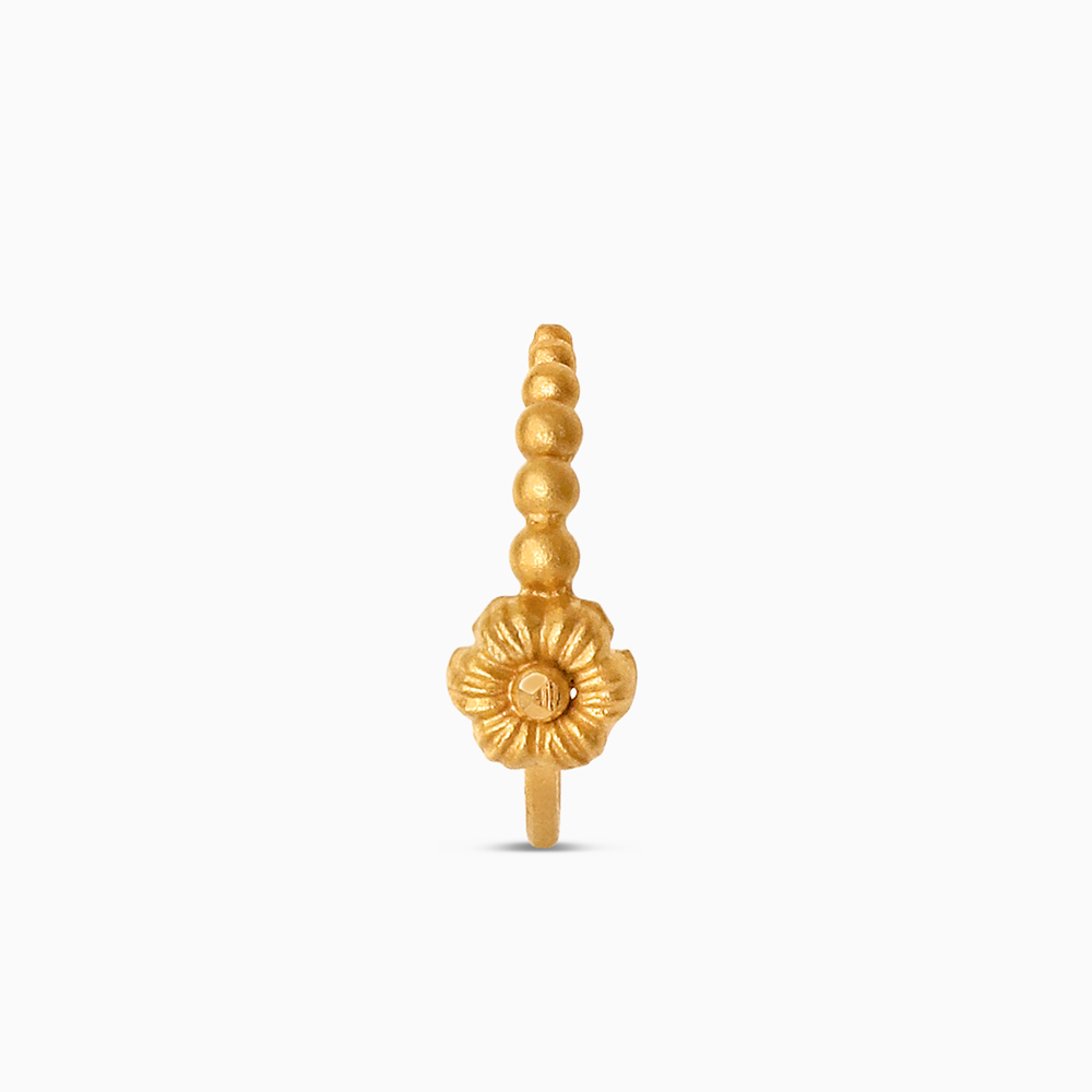 22ct Sunrise Gold Nose Ring | Rosette Collection | 4mm 22ct Sunrise Gold Nose Ring | Rosette Collection | 4mm