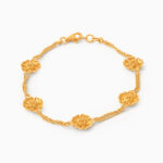 22ct Sunrise Gold Rosettes Bracelet | 7 Inches