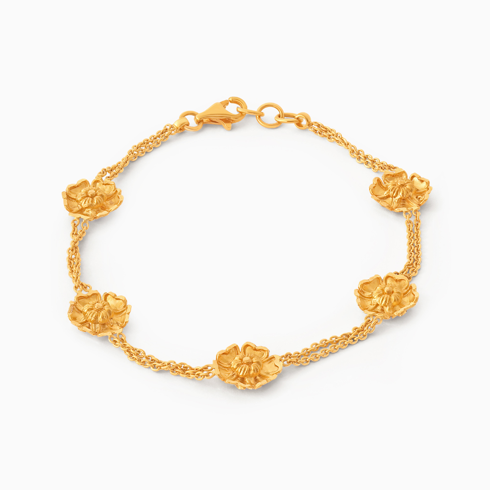22ct Sunrise Gold Rosettes Bracelet | 7 Inches 22ct Sunrise Gold Rosettes Bracelet | 7 Inches