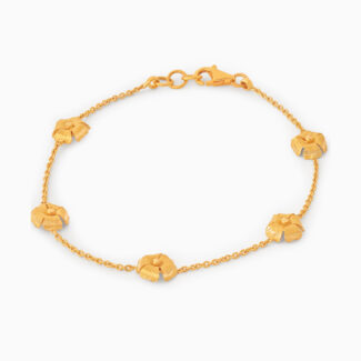 22ct Sunrise Gold Petal Motif Bracelet | 7 Inches 22ct Sunrise Gold Petal Motif Bracelet | 7 Inches