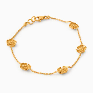 22ct Sunrise Gold Petal Motif Bracelet | 7 Inches 22ct Sunrise Gold Petal Motif Bracelet | 7 Inches