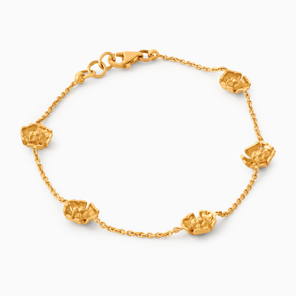 22ct Sunrise Gold Petal Motif Bracelet | 7 Inches 22ct Sunrise Gold Petal Motif Bracelet | 7 Inches