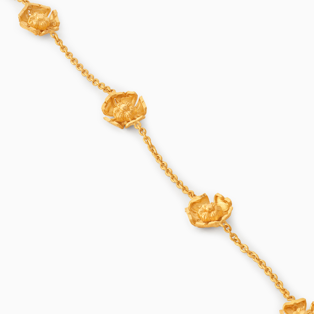 22ct Sunrise Gold Petal Motif Bracelet | 7 Inches 22ct Sunrise Gold Petal Motif Bracelet | 7 Inches