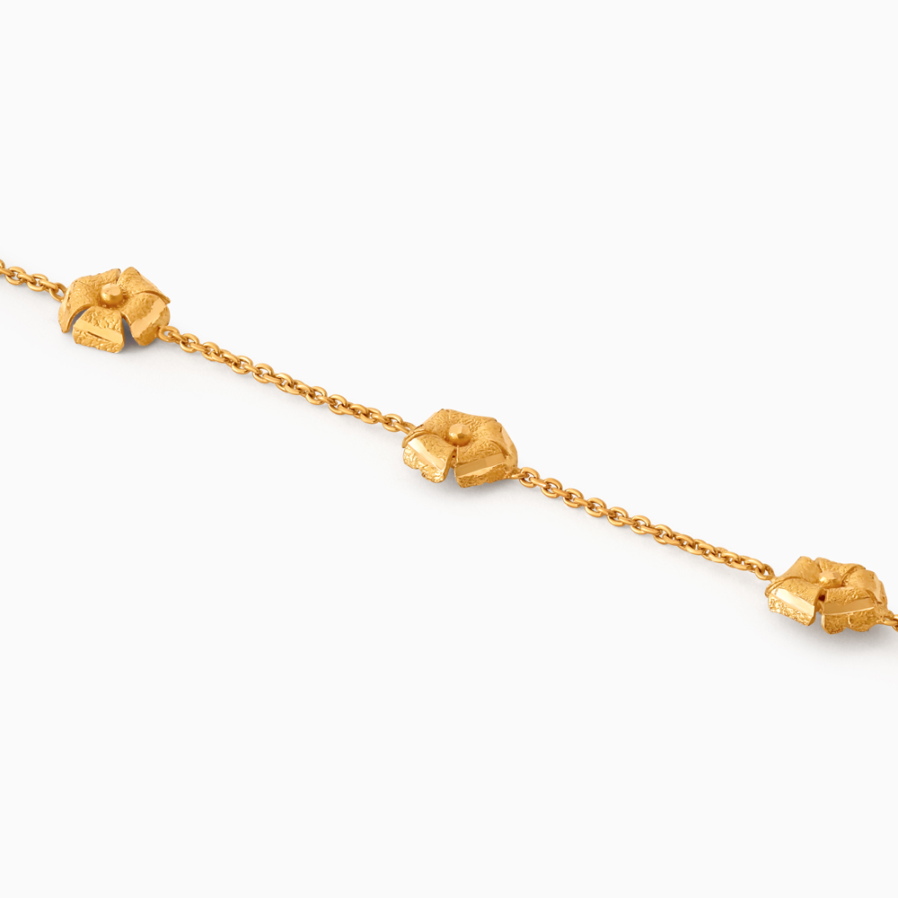 22ct Sunrise Gold Petal Motif Bracelet | 7 Inches 22ct Sunrise Gold Petal Motif Bracelet | 7 Inches