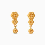 22ct Sunrise Gold Rosette Floral Drop Earrings