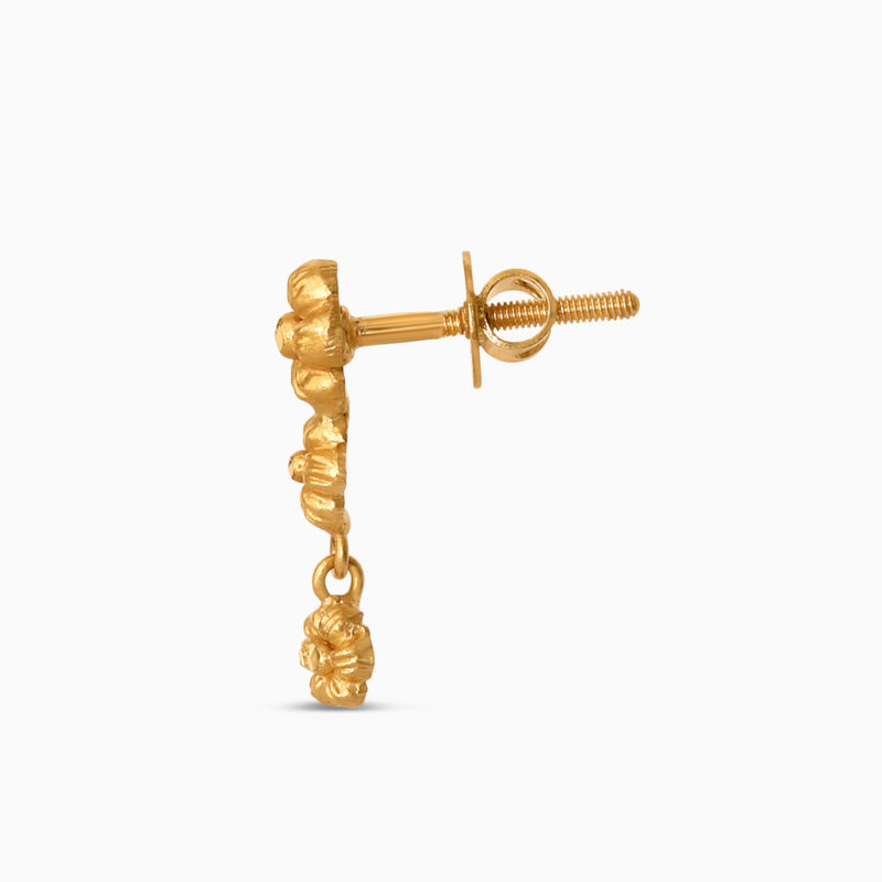 22ct Sunrise Gold Rosette Floral Drop Earrings