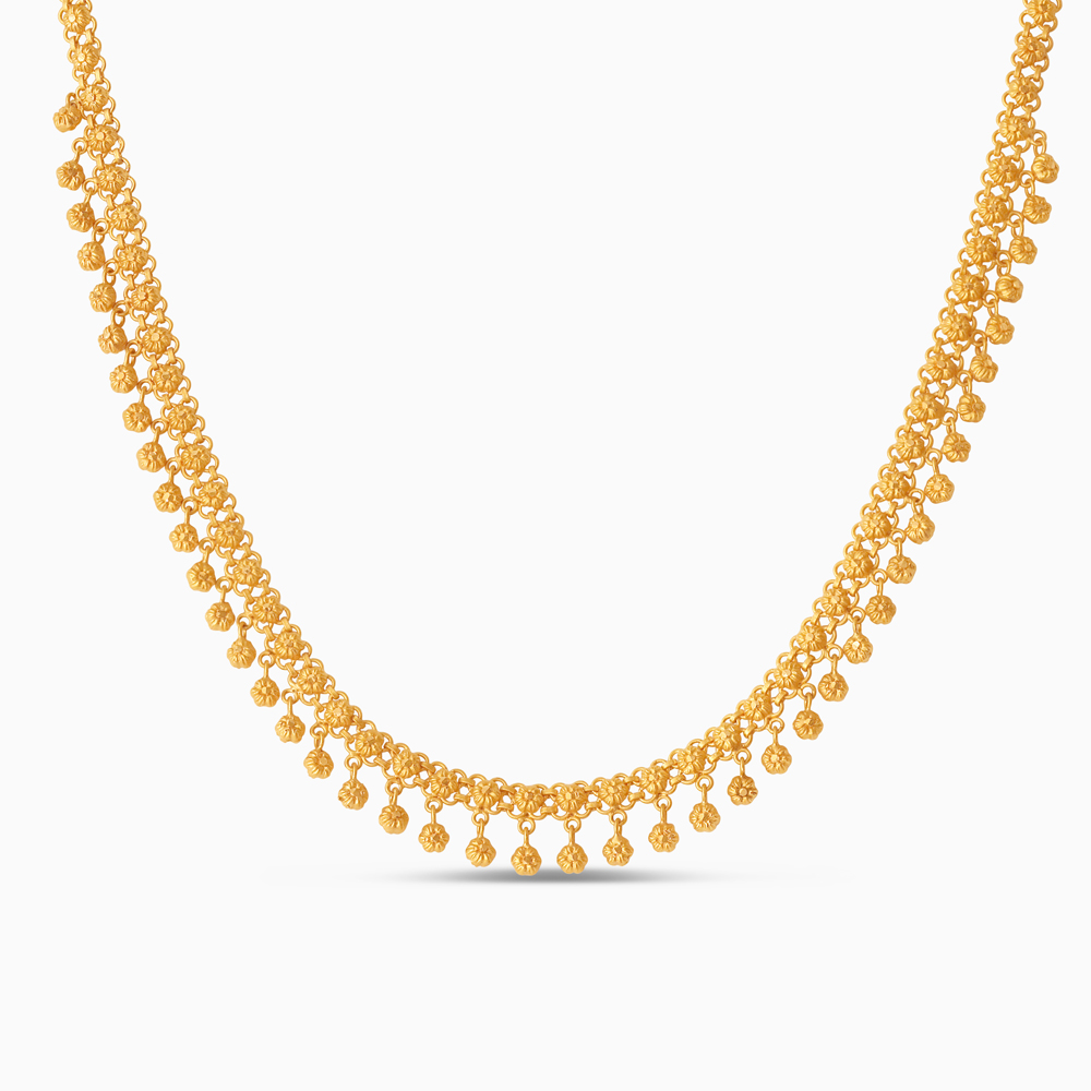 22ct Sunrise Gold Rosette Cascade Necklace | 16 Inches 22ct Sunrise Gold Rosette Cascade Necklace | 16 Inches