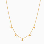 22ct Sunrise Gold Rosettes Chain Necklace | 19 Inches