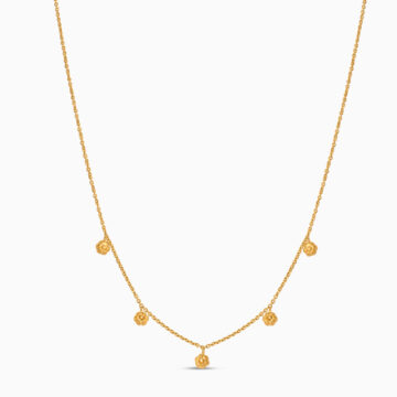 22ct Sunrise Gold Rosettes Chain Necklace | 19 Inches